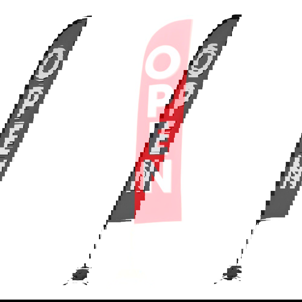 Safety Signs; Family: Architectural Sign ; Sign Type: General Information ; Sign Header: None ; Legend: Open Red ; Message/Graphic: Message & Graphic ; Graphic Type: Message Only